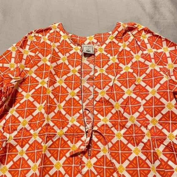 Old Navy Maternity Tunic 3/4 Sleeve Flowy Hem Top Orange Sz s - Picture 3 of 9